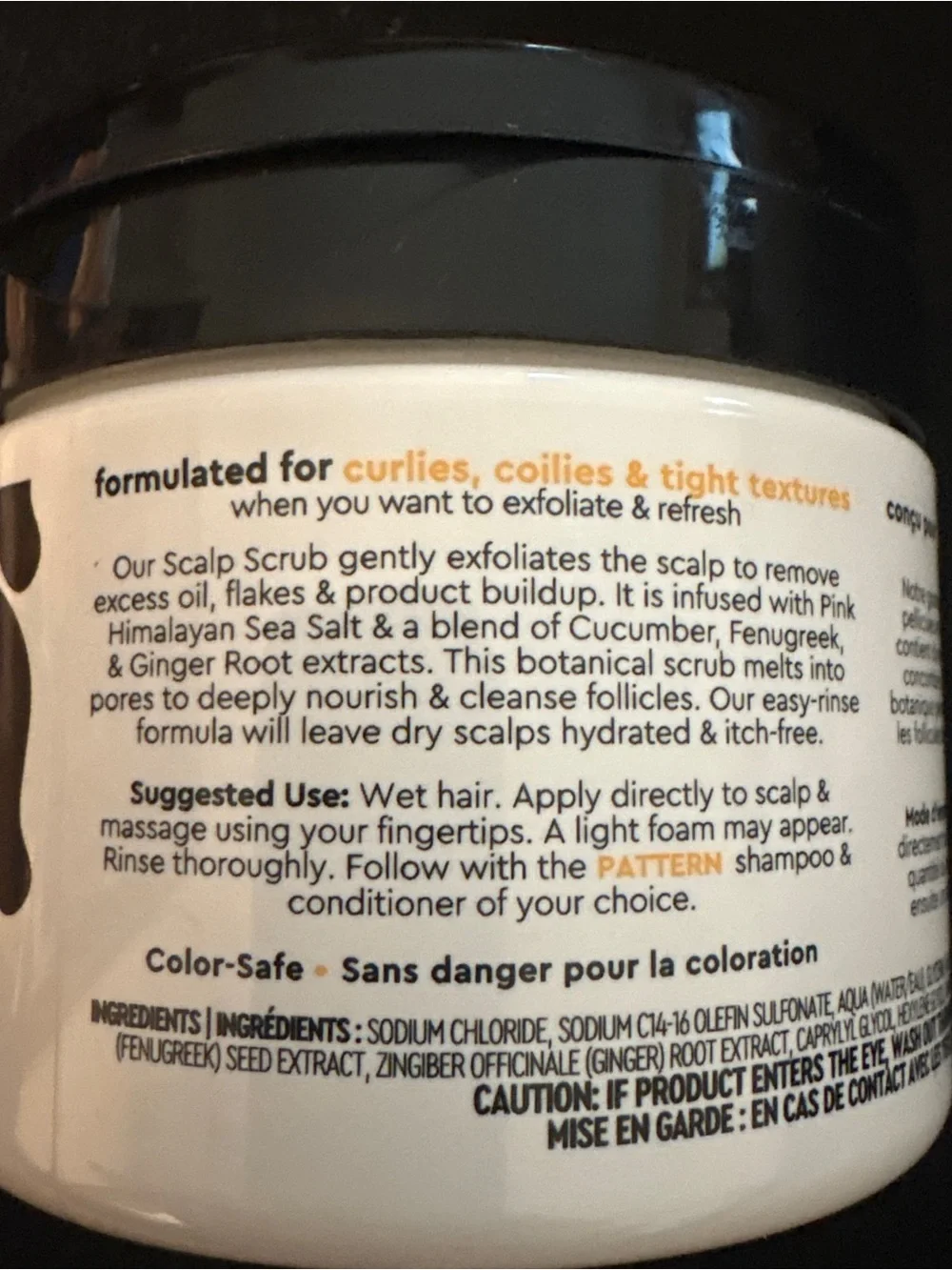 PATTERN Revitalizing Scalp Scrub 7.4 oz Curly Coily Hair